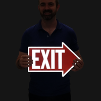 Exit Sign (with Right Arrow Symbol)