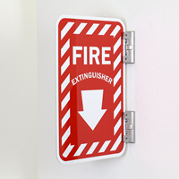 Fire Extinguisher Sign (with Bottom Down Arrow)