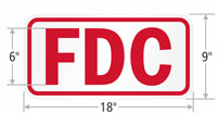 Fire Department Connection Fdc Sign