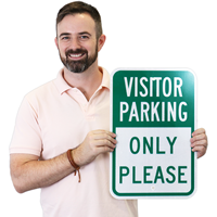 Visitor Parking Only Please Sign