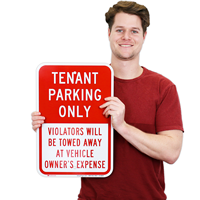 Tenant Parking Only Violators Will Be Towed Sign