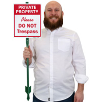 Private Property Please Do Not Trespass Sign