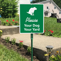 Please Your Dog Your Yard LawnBoss Sign