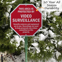 Area Protected By Video Surveillance Sign