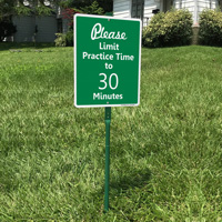 Please Limit Practice Time to 30 Minutes Sign