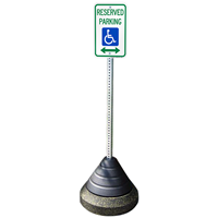 Sign Post Base Weight for Parking Lots