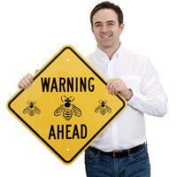 Warning Honeybee Sign