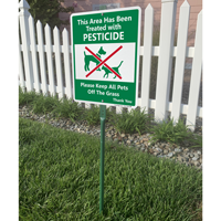 Area Has Been Treated With Pesticides Sign
