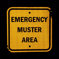 Emergency Muster Area Safety Sign