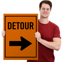Detour Sidewalk Sign Kit