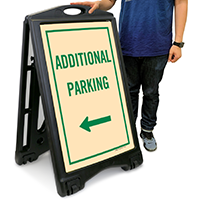 Additional Parking With Arrow Sidewalk Sign Kit
