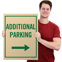 Additional Parking With Arrow Sidewalk Sign Kit
