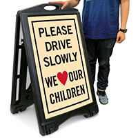 Children Safety A-Frame Portable Sidewalk Sign