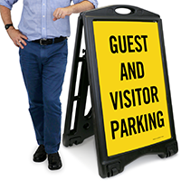 Guest And Visitor Parking Sidewalk Sign