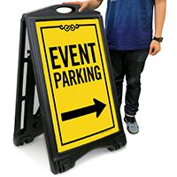 Event Parking Directional Portable Sidewalk Sign