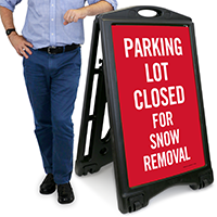 Parking Closed For Snow Removal Sidewalk Sign