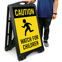 Caution Watch For Children Sidewalk Sign