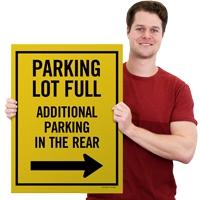 Parking Full Additional Parking Sidewalk Sign