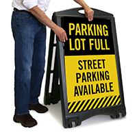 Parking Full Street Parking Available Sidewalk Sign
