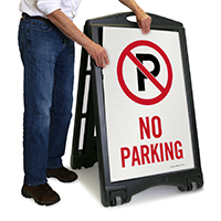 No Parking Portable Sidewalk Sign
