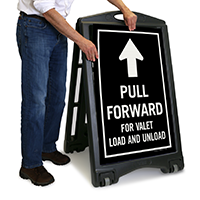 Pull Forward For Valet Sidewalk Sign