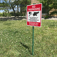 Property Is Protected By Video Cameras Lawnboss Sign