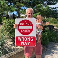 Wrong Way, Do Not Enter Sign