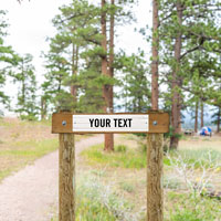 Ski Trail Sign with Custom Text