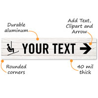 Personalized Ski Trail Sign with Your Text