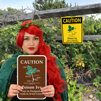 Caution Poison IVY Stay On Trails LawnBoss Sign