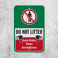 Do Not Litter Recycling Sign