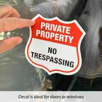 No Trespassing Private Property Shield Sign