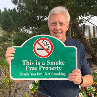 This Is A Smoke Free Property Dome Top Sign