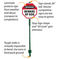 Beware Of Dog Warning LawnBoss Sign