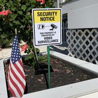Property Protected By Video Surveillance LawnBoss Sign