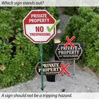 Private Property No Trespassing LawnBoss Sign