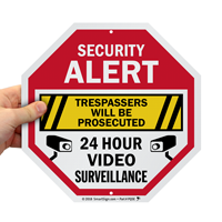 Trespassers Will Be Prosecuted Video Surveillance Sign