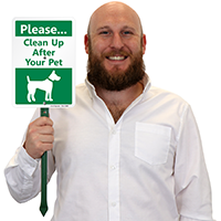 Please Clean Up After Your Pet LawnBoss Sign