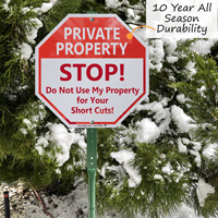 Stop Private Property LawnBoss Sign