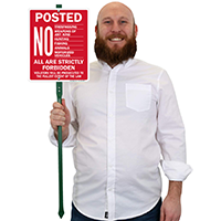 Posted Violators Will Be Prosecuted LawnBoss Sign