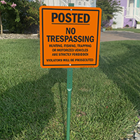Posted Violators Will Be Prosecuted LawnBoss Sign