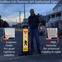 LotBoss Yield Pedestrian Crosswalk Portable Kit