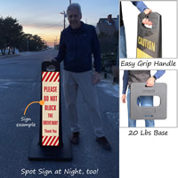 Please Do Not Block Driveway LotBoss Portable Sign Kit