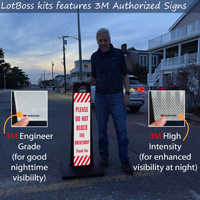 Please Do Not Block Driveway LotBoss Portable Sign Kit