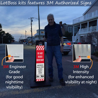 Do Not Block Driveway LotBoss Portable Sign Kit