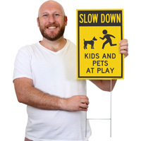 Slow Down Kids and Pets at Play