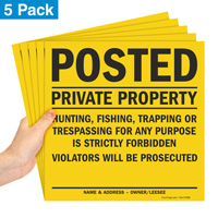 Private Property HDPE Sign Pack