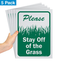 Please Stay Off of the Grass Sign