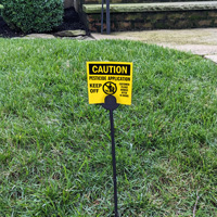 Caution Pesticide Application Lawn Sign