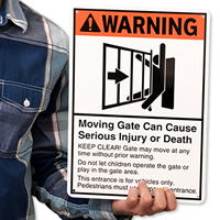 Warning Automatic Gate Sign